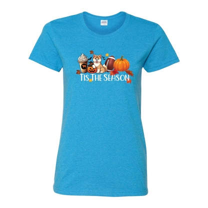 Tis The Season Akita Pumpkin Heavy Cotton Women's Short Sleeve T-Shirt