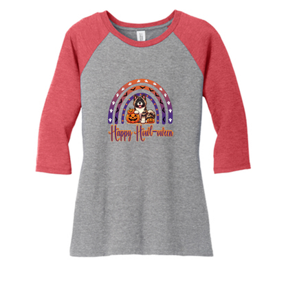 Akita Happy Howl-ween 3/4 Raglan Sleeve