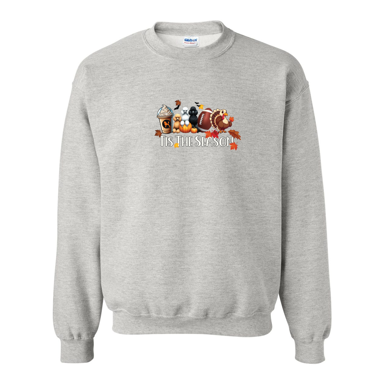 Poodle Tis The Season Fall Heavy Blend Crewneck Sweatshirt