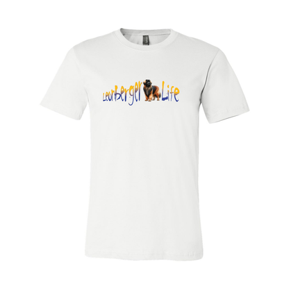 Leonberger Life YellowBlue Unisex Short Sleeve Jersey Tee