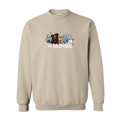 Labrador Tis The Season Winter Heavy Blend Crewneck Sweatshirt