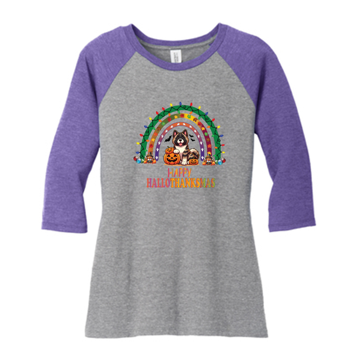 Akita HalloThanksMas District ® Women’s Perfect Tri ® 3/4-Sleeve Raglan