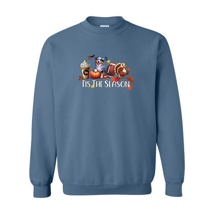 Blue Merle Aussie Tis The Season Fall Heavy Blend Crewneck Sweatshirt