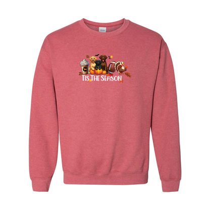 Labrador Tis The Season Fall Heavy Blend Crewneck Sweatshirt