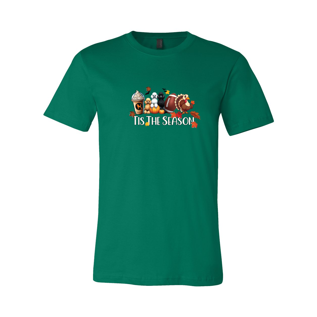 Poodle Tis The Season Fall Unisex Short Sleeve Jersey Tee