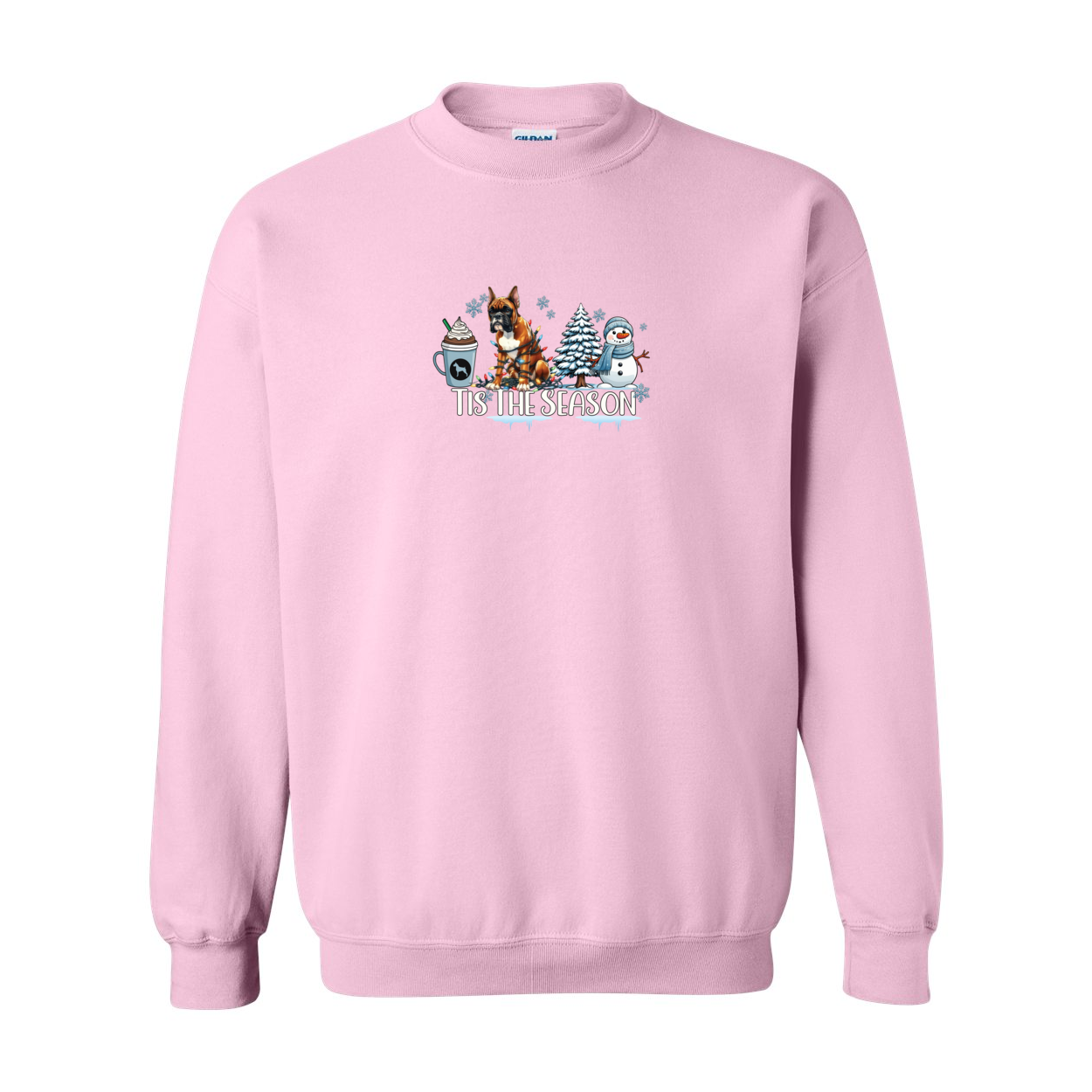 Boxer Tis The Season Winter Heavy Blend Crewneck Sweatshirt