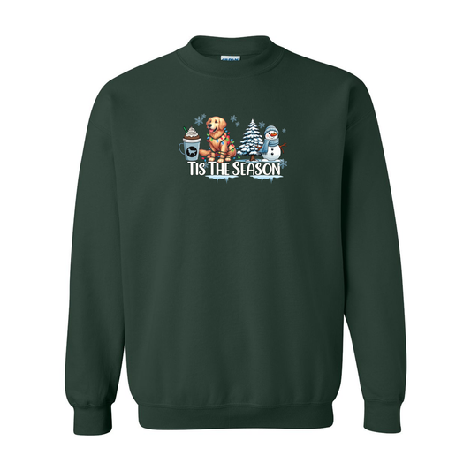 Golden Tis The Season Winter Heavy Blend Crewneck Sweatshirt