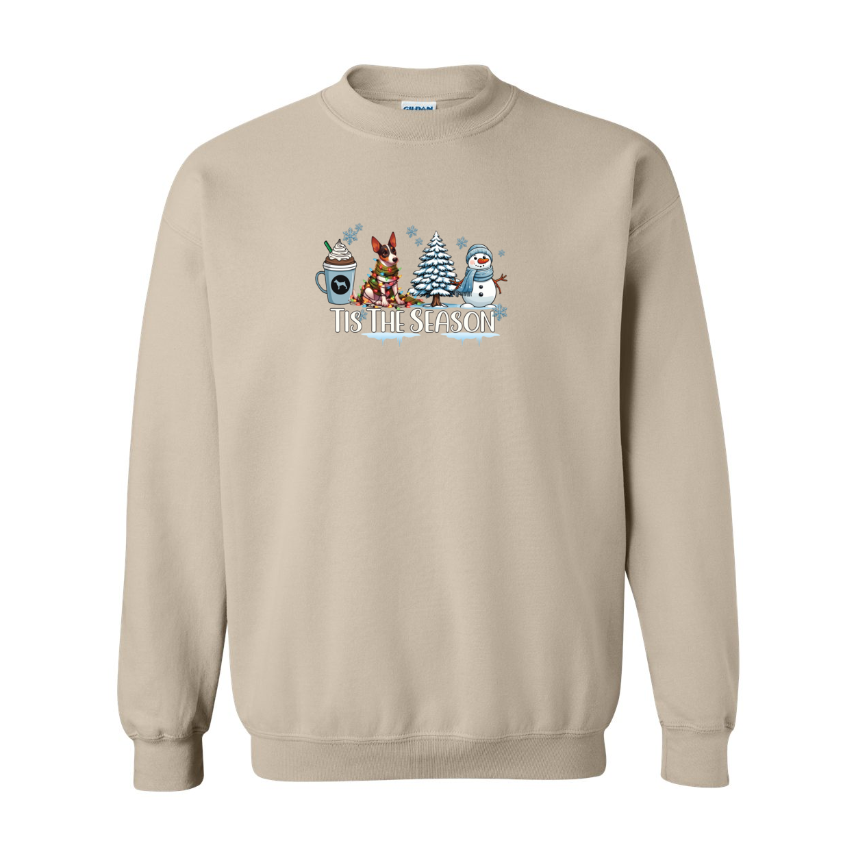 Rat Terrier Tis The Season Winter Heavy Blend Crewneck Sweatshirt