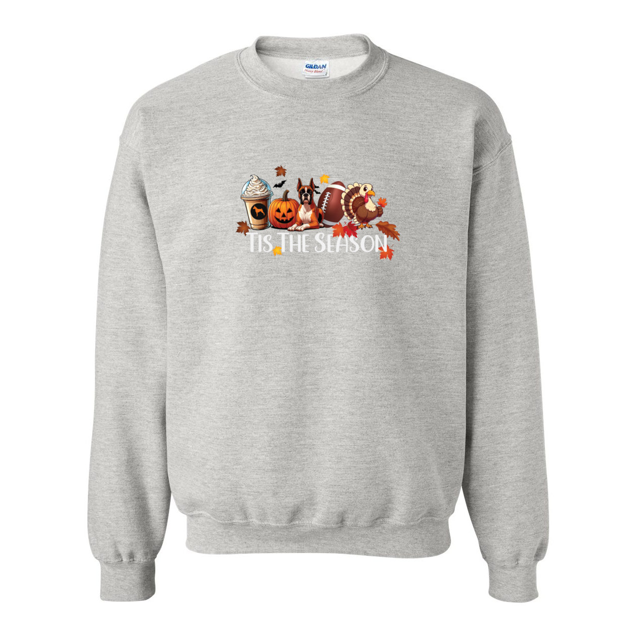 Boxer Tis The Season Turkey Heavy Blend Crewneck Sweatshirt