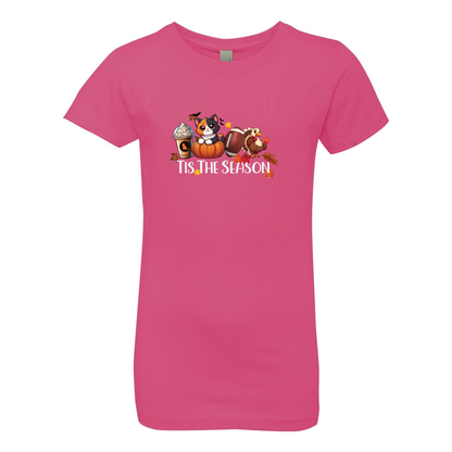 Calico Cat Tis The Season Fall Girls' The Princess Tee