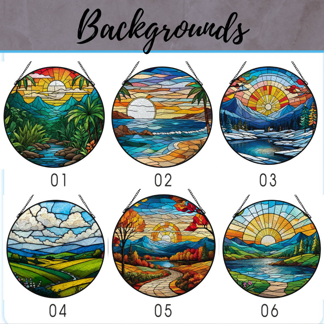 Stained Glass Window Hanging Suncatcher Global