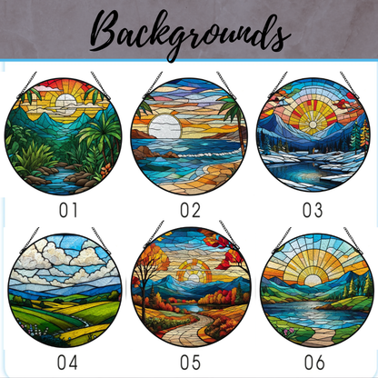 Stained Glass Window Hanging Suncatcher Global