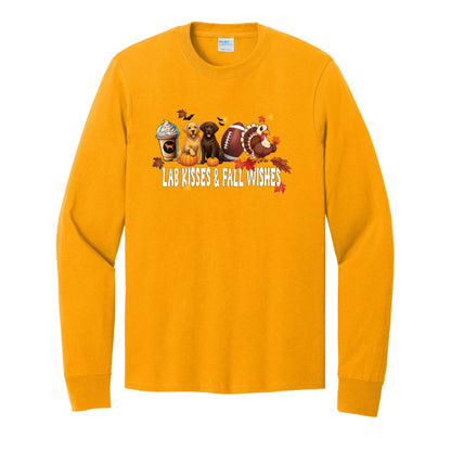 Lab Fall Wishes Port & Co™ PC54LS Long Sleeve Core Cotton Tee