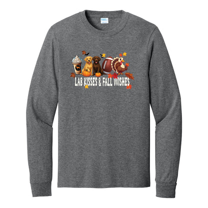 Lab Fall Wishes Port & Co™ PC54LS Long Sleeve Core Cotton Tee