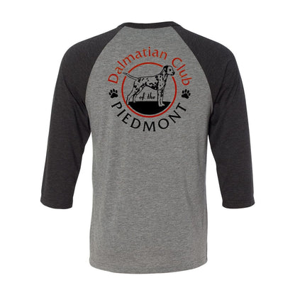 Dal Club Red black Front Back Unisex Three-Quarter Sleeve Baseball T-Shirt