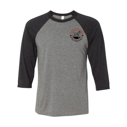 Dal Club Red black Front Back Unisex Three-Quarter Sleeve Baseball T-Shirt