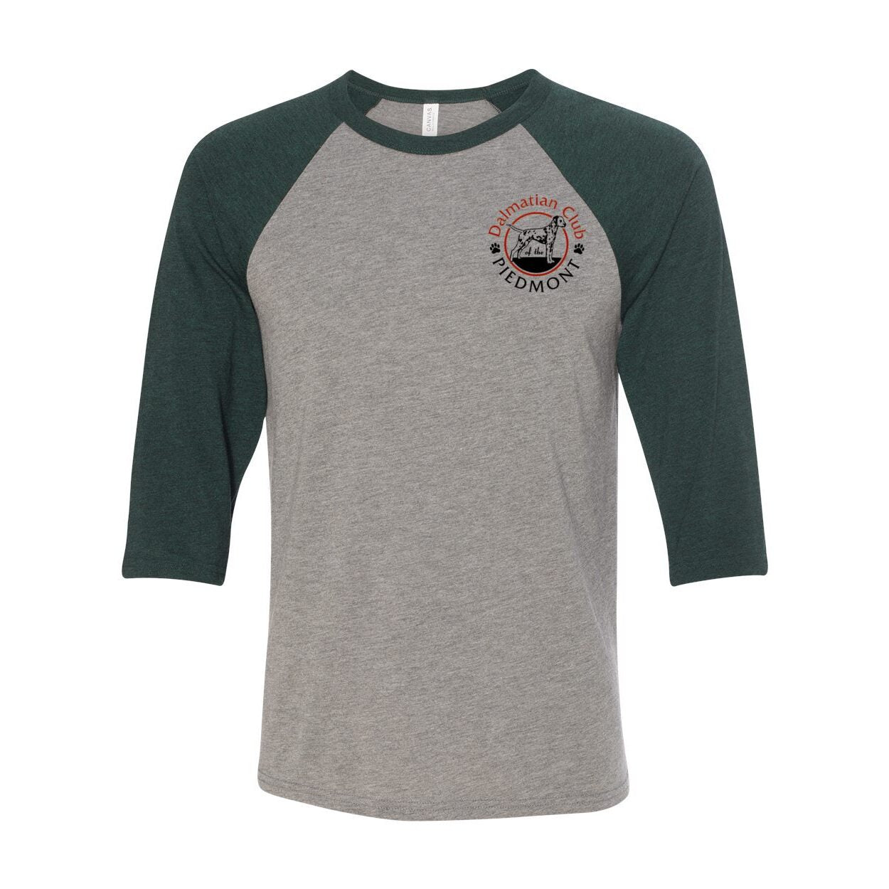 Dal Club Red black Front Back Unisex Three-Quarter Sleeve Baseball T-Shirt