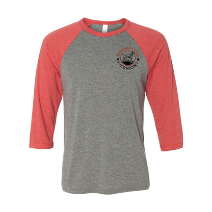 Dal Club Red black Front Back Unisex Three-Quarter Sleeve Baseball T-Shirt
