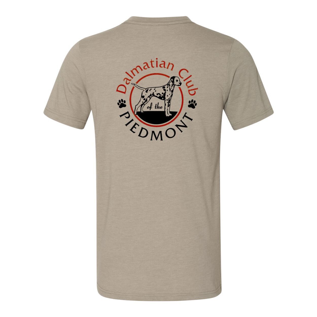 Dalmatian Club Red Black Unisex Short Sleeve V-Neck Jersey Tee
