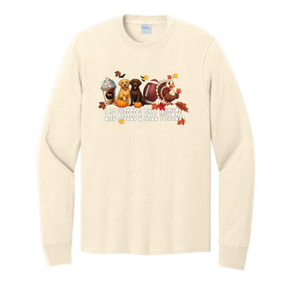 Lab Fall Wishes Port & Co™ PC54LS Long Sleeve Core Cotton Tee