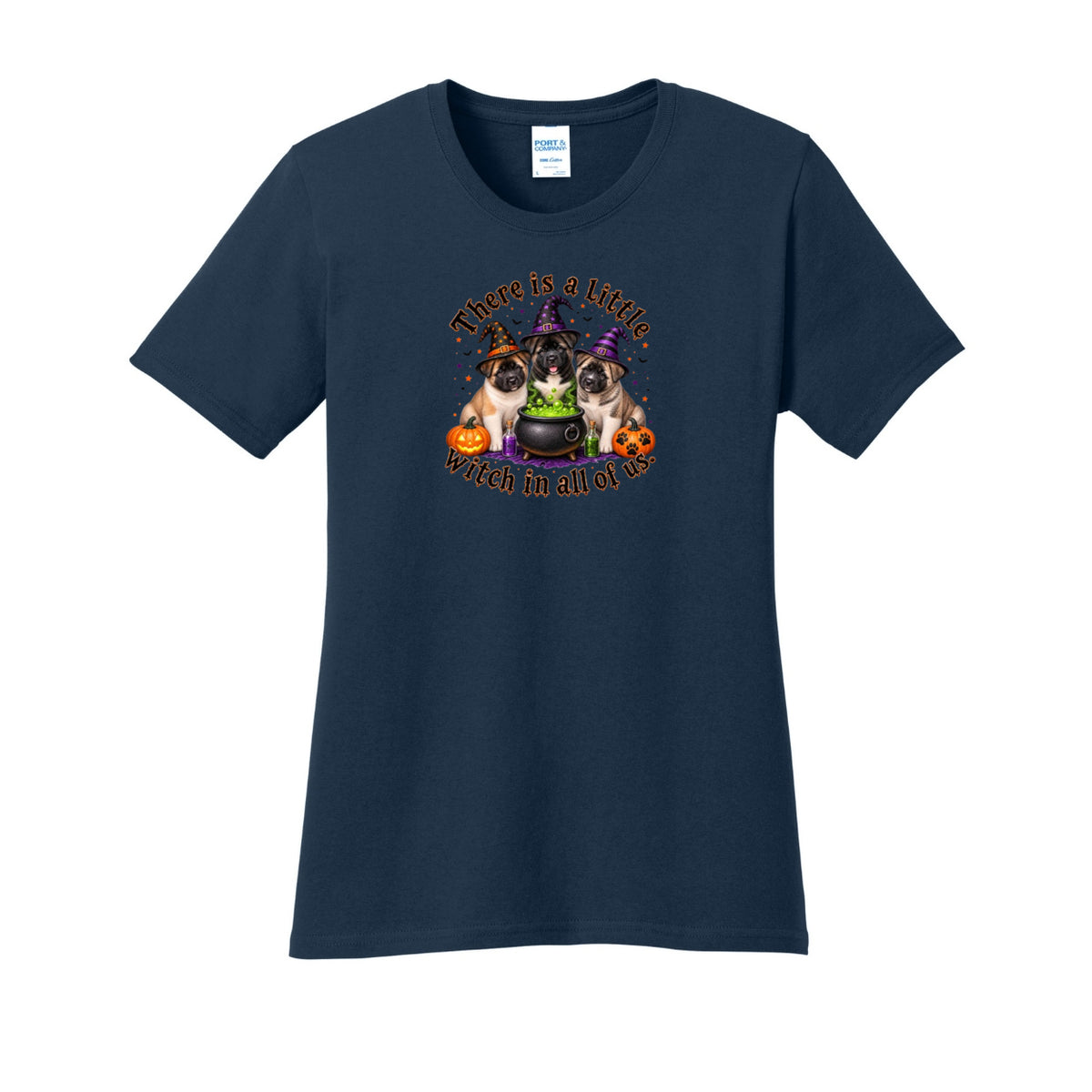 Little Witch in All Port & Co™ LPC54 Women's Core Cotton Tee