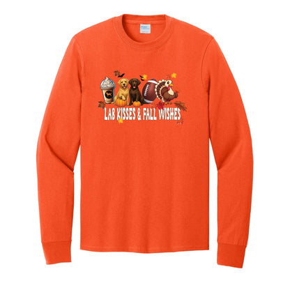 Lab Fall Wishes Port & Co™ PC54LS Long Sleeve Core Cotton Tee