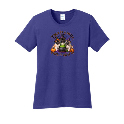 Little Witch in All Port & Co™ LPC54 Women's Core Cotton Tee