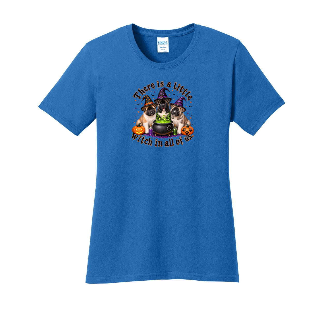 Little Witch in All Port & Co™ LPC54 Women's Core Cotton Tee