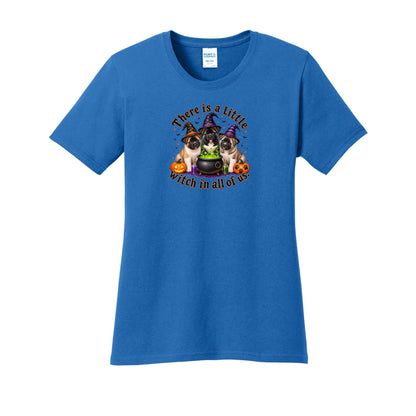 Little Witch in All Port & Co™ LPC54 Women's Core Cotton Tee