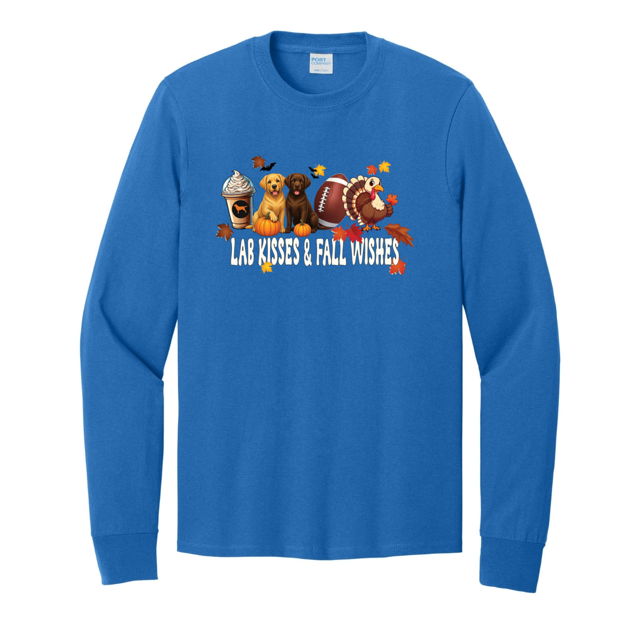 Lab Fall Wishes Port & Co™ PC54LS Long Sleeve Core Cotton Tee