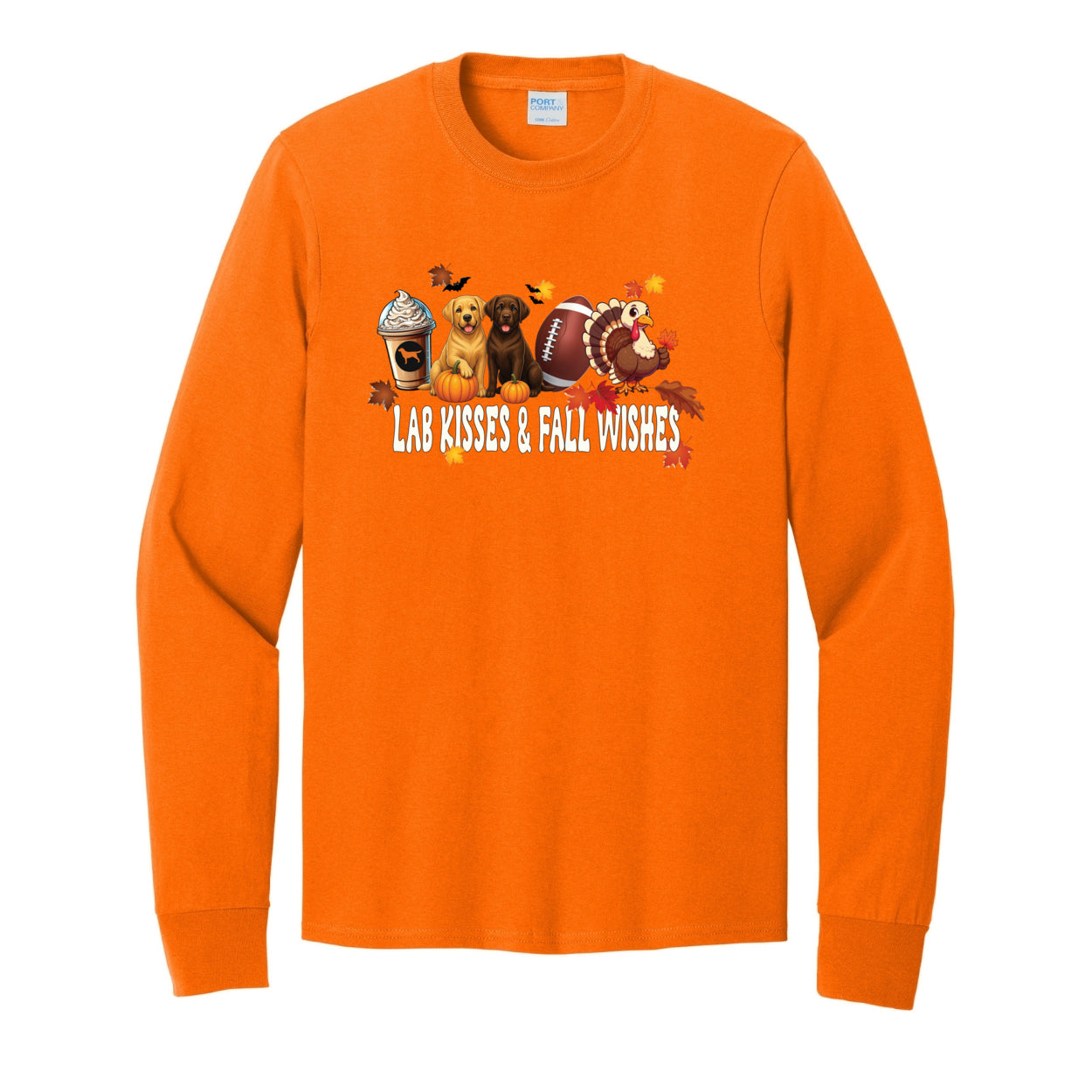 Lab Fall Wishes Port & Co™ PC54LS Long Sleeve Core Cotton Tee