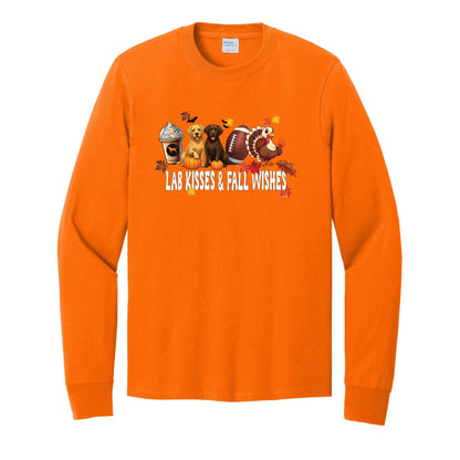 Lab Fall Wishes Port & Co™ PC54LS Long Sleeve Core Cotton Tee