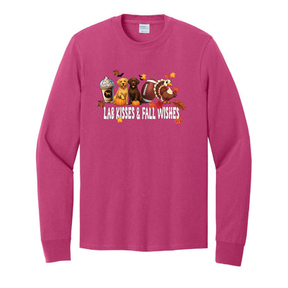 Lab Fall Wishes Port & Co™ PC54LS Long Sleeve Core Cotton Tee