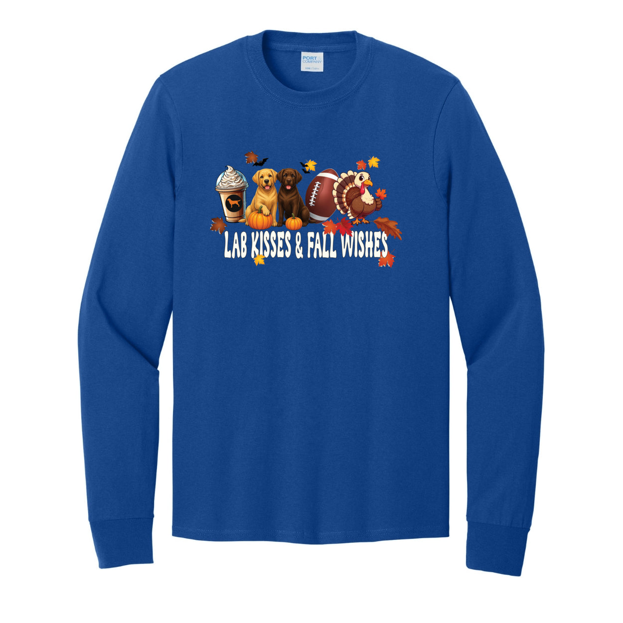 Lab Fall Wishes Port & Co™ PC54LS Long Sleeve Core Cotton Tee
