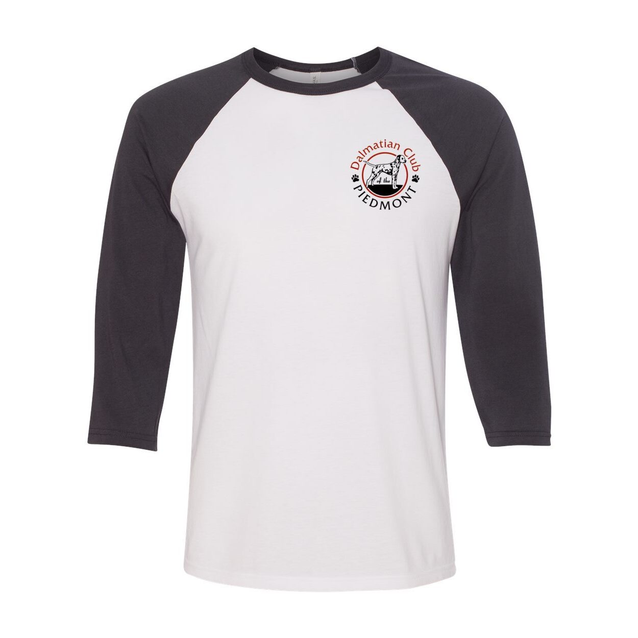 Dal Club Red black Front Back Unisex Three-Quarter Sleeve Baseball T-Shirt