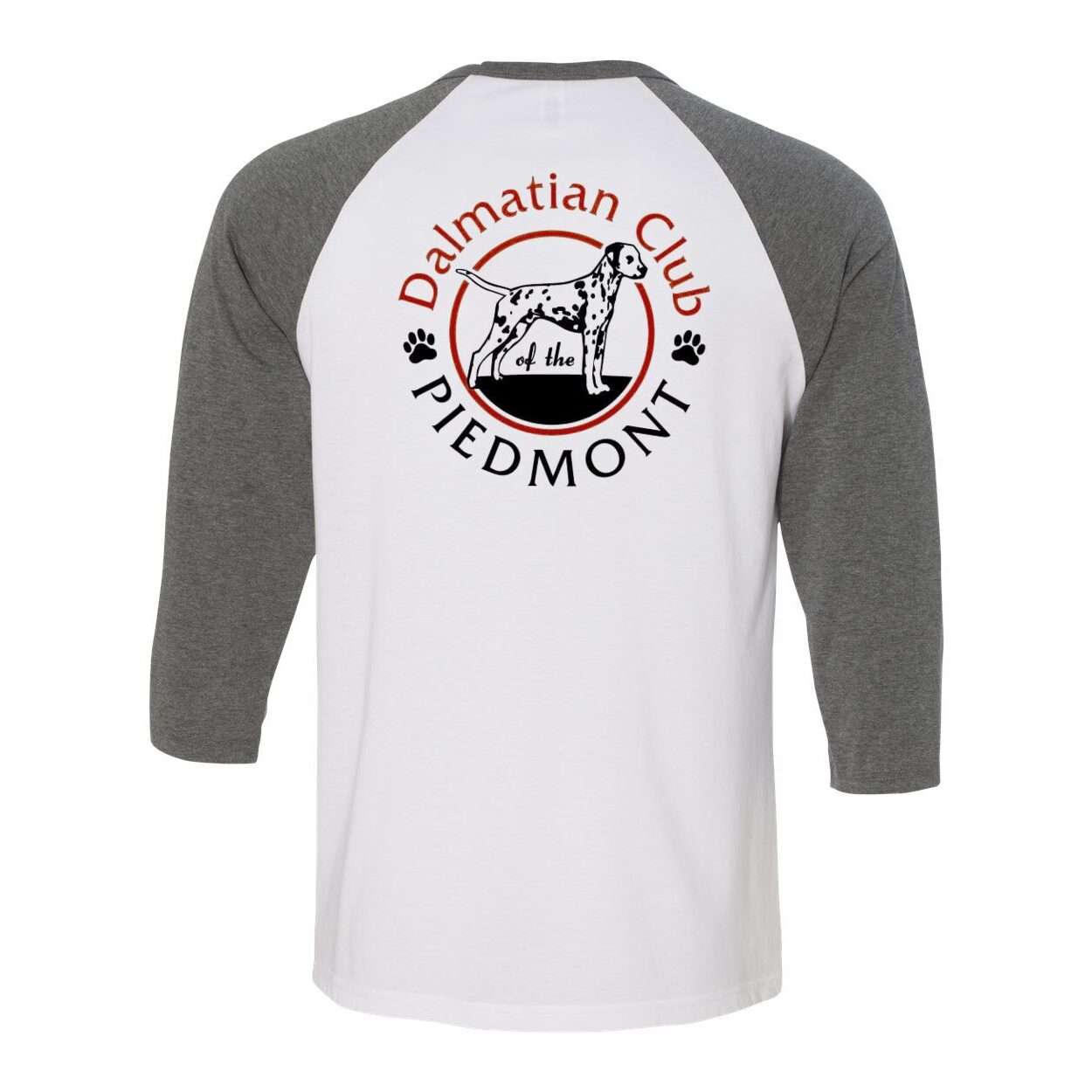Dal Club Red black Front Back Unisex Three-Quarter Sleeve Baseball T-Shirt