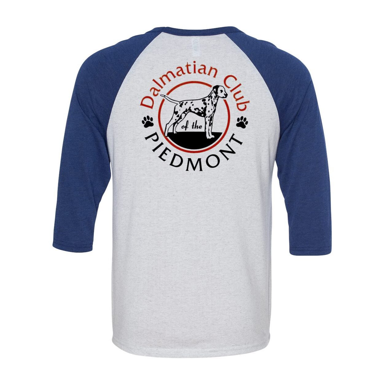 Dal Club Red black Front Back Unisex Three-Quarter Sleeve Baseball T-Shirt