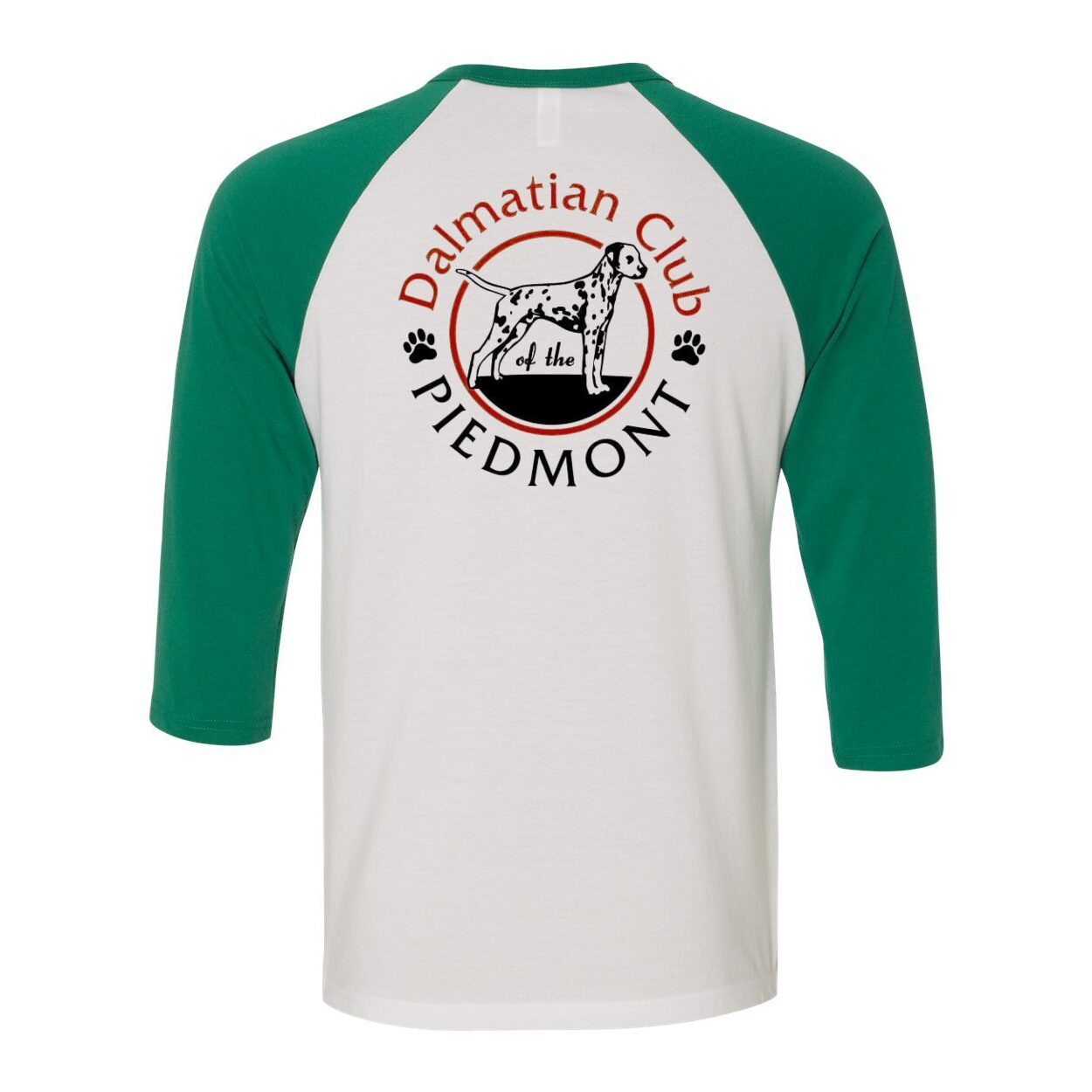 Dal Club Red black Front Back Unisex Three-Quarter Sleeve Baseball T-Shirt