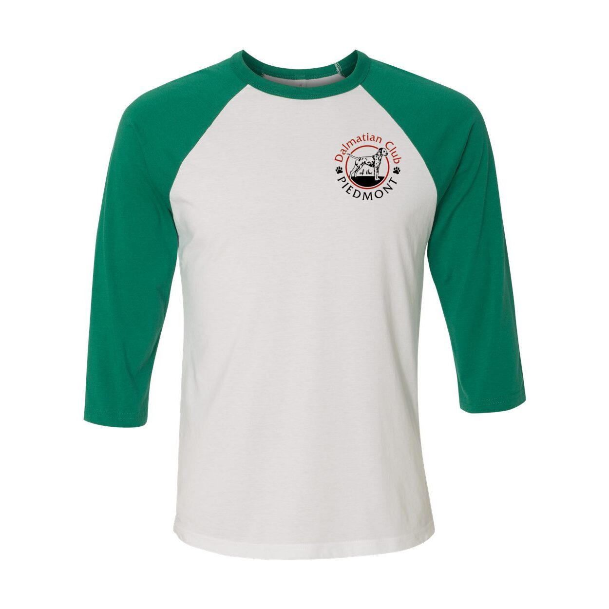Dal Club Red black Front Back Unisex Three-Quarter Sleeve Baseball T-Shirt