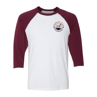 Dal Club Red black Front Back Unisex Three-Quarter Sleeve Baseball T-Shirt