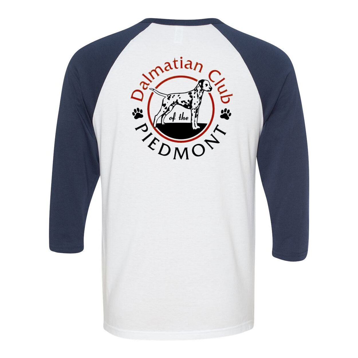 Dal Club Red black Front Back Unisex Three-Quarter Sleeve Baseball T-Shirt