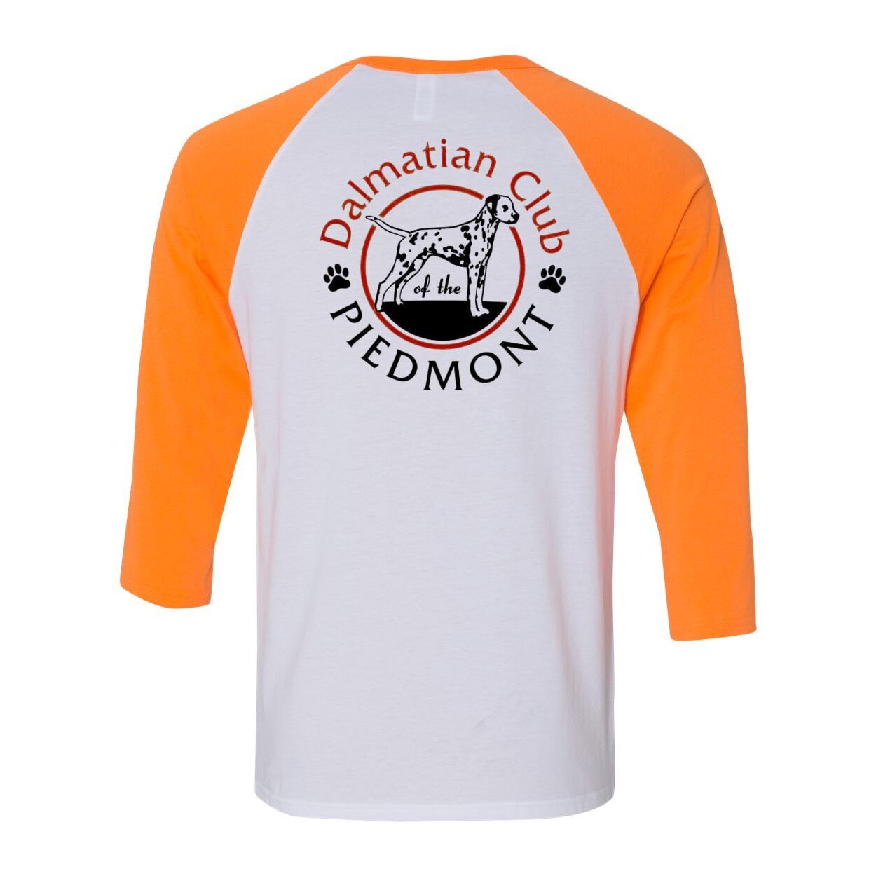 Dal Club Red black Front Back Unisex Three-Quarter Sleeve Baseball T-Shirt