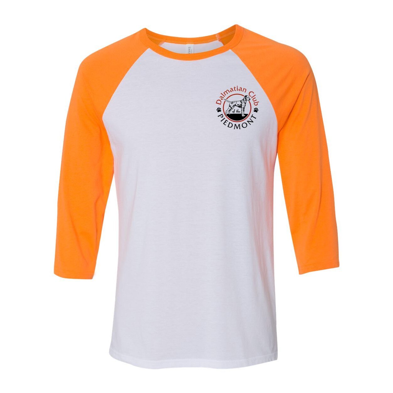 Dal Club Red black Front Back Unisex Three-Quarter Sleeve Baseball T-Shirt