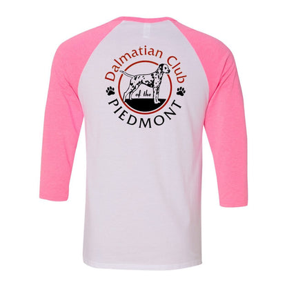 Dal Club Red black Front Back Unisex Three-Quarter Sleeve Baseball T-Shirt