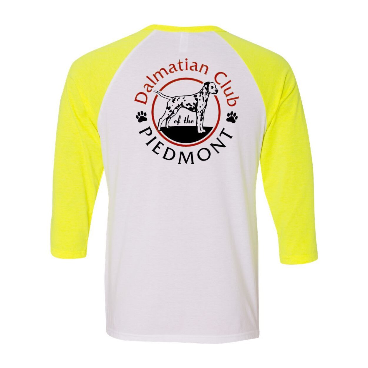 Dal Club Red black Front Back Unisex Three-Quarter Sleeve Baseball T-Shirt