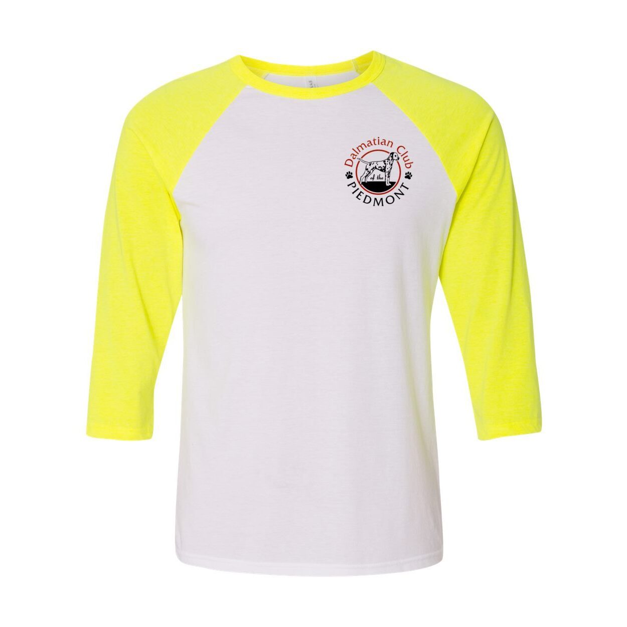 Dal Club Red black Front Back Unisex Three-Quarter Sleeve Baseball T-Shirt
