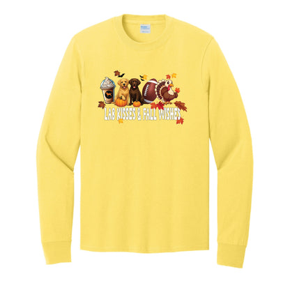 Lab Fall Wishes Port & Co™ PC54LS Long Sleeve Core Cotton Tee