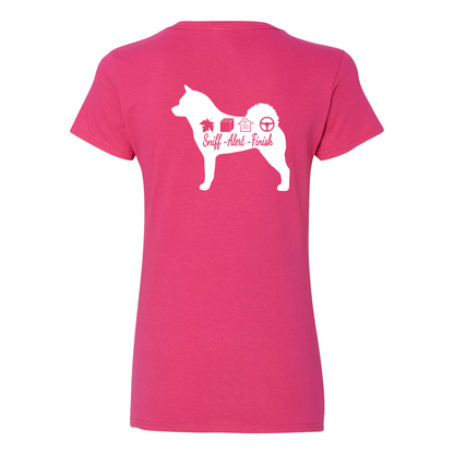 Akita Scent F/B Women's V-Neck T-Shirt