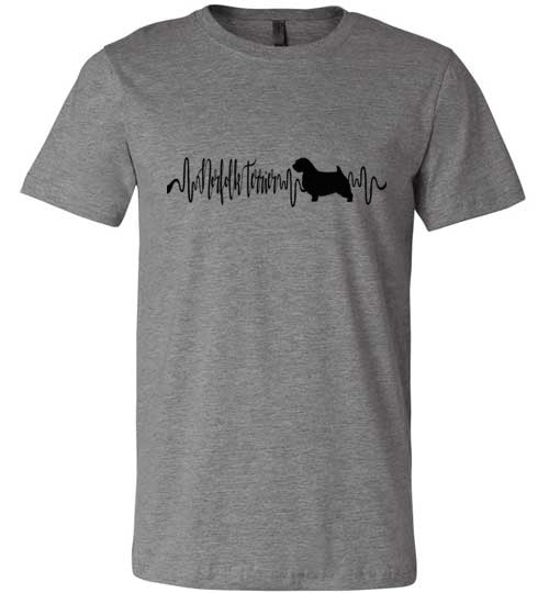 Norfolk Terrier Heartbeat Unisex Short Sleeve TShirt Black - WagALotBowWow