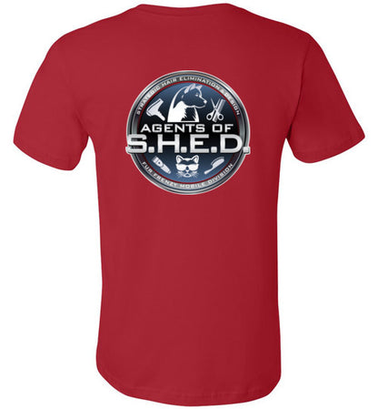 S.H.E.D Unisex Canvas Short Sleeve T-Shirt